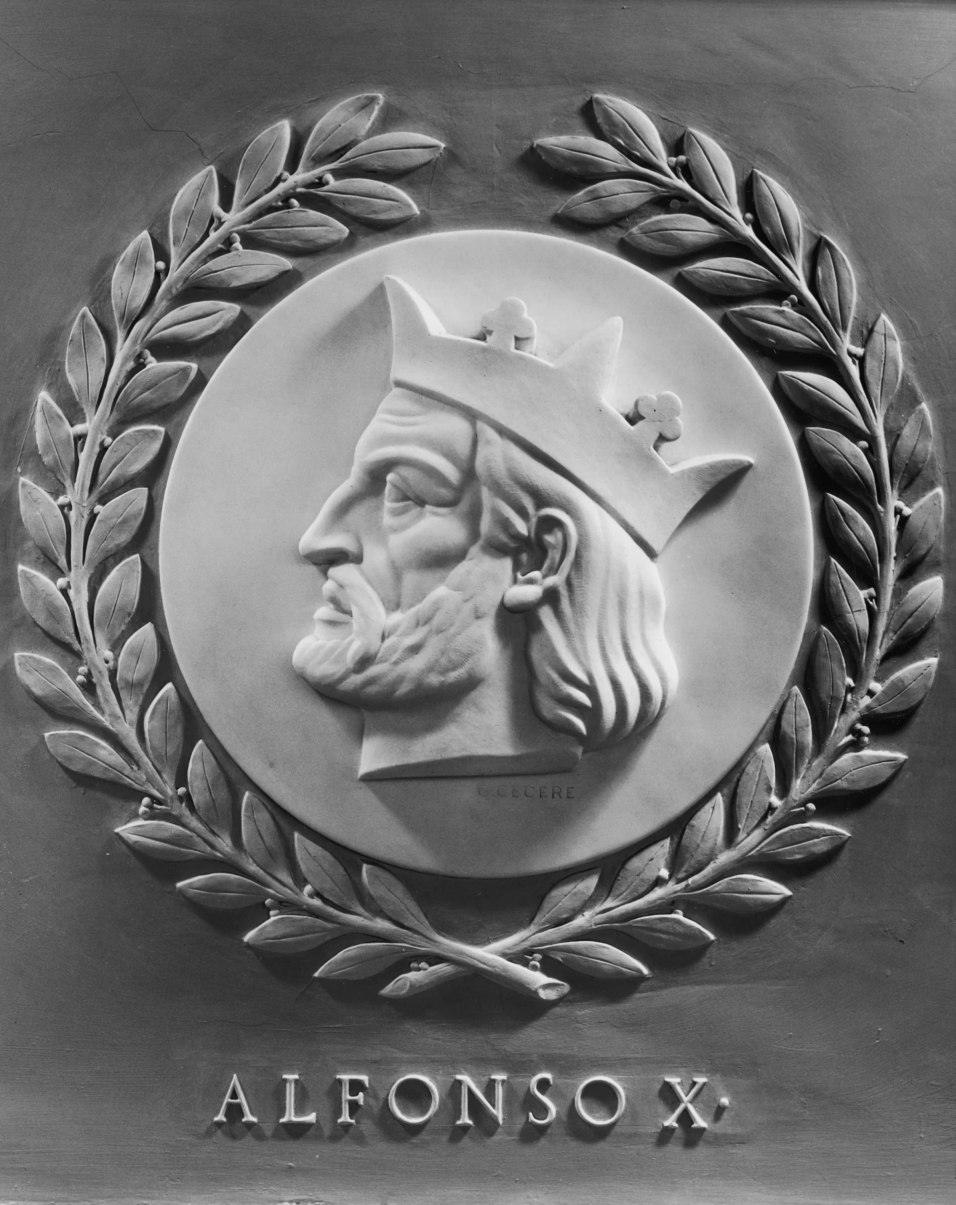 Relief portrait of Alfonso X