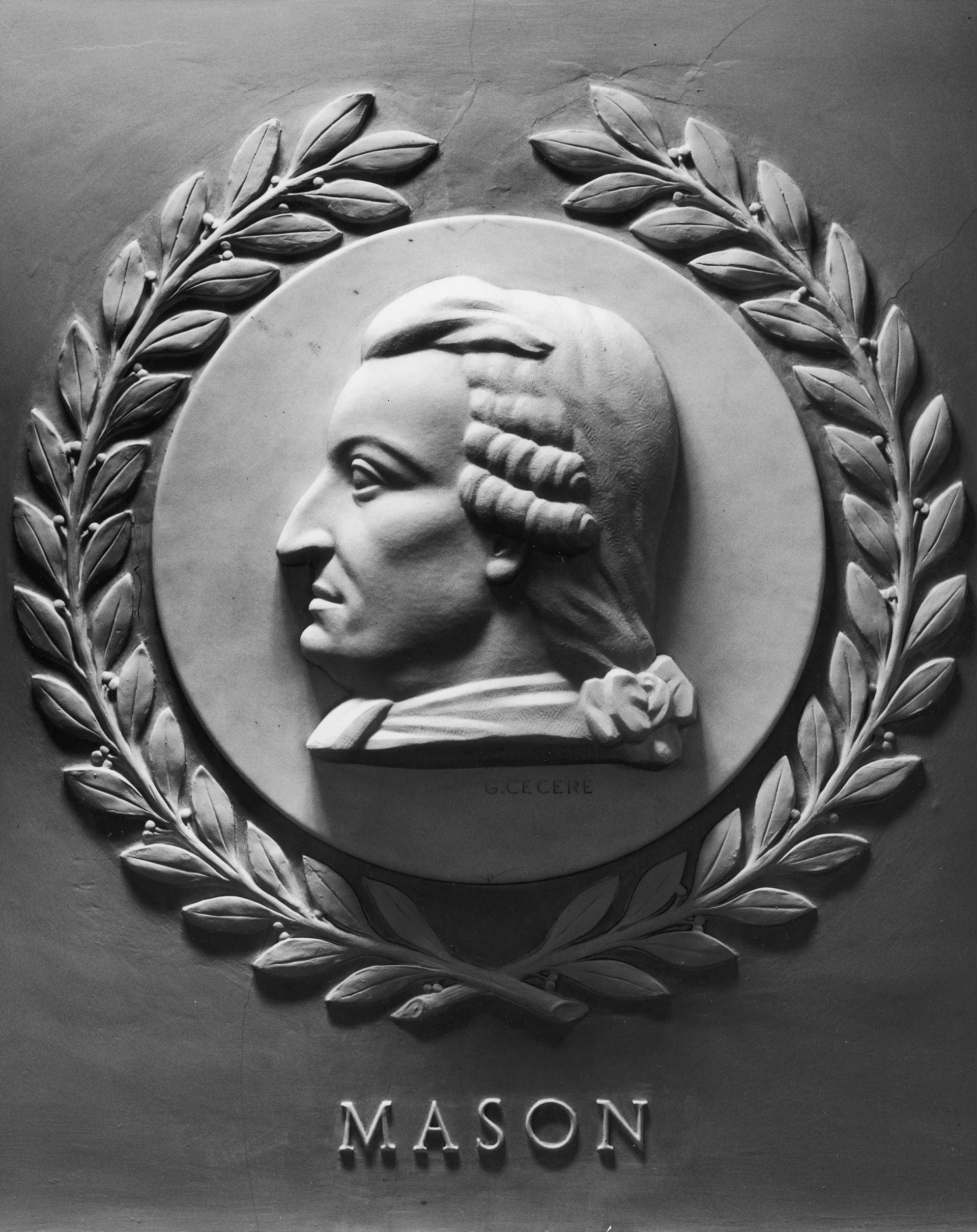 Relief portrait of George Mason