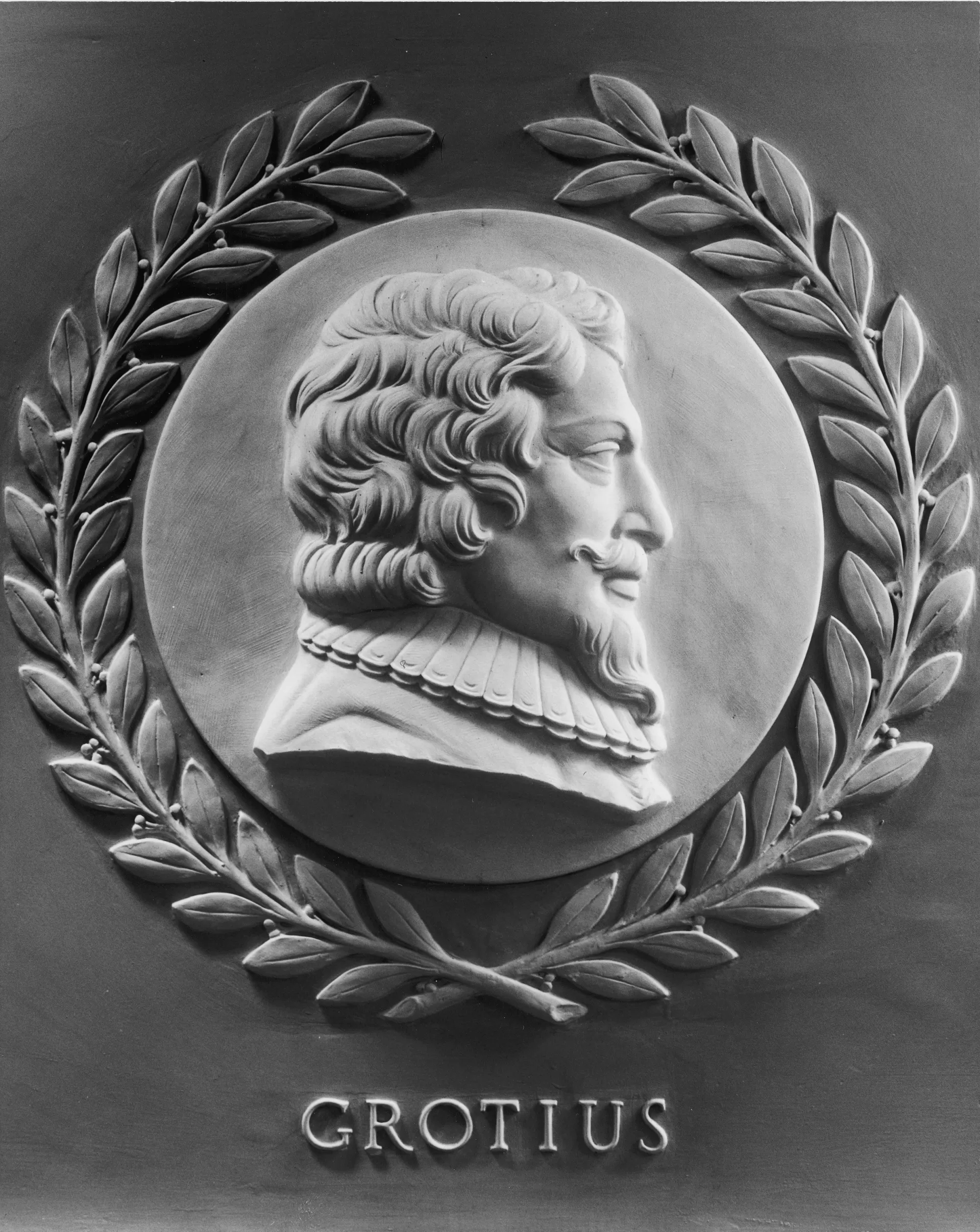 Relief portrait of Hugo Grotius