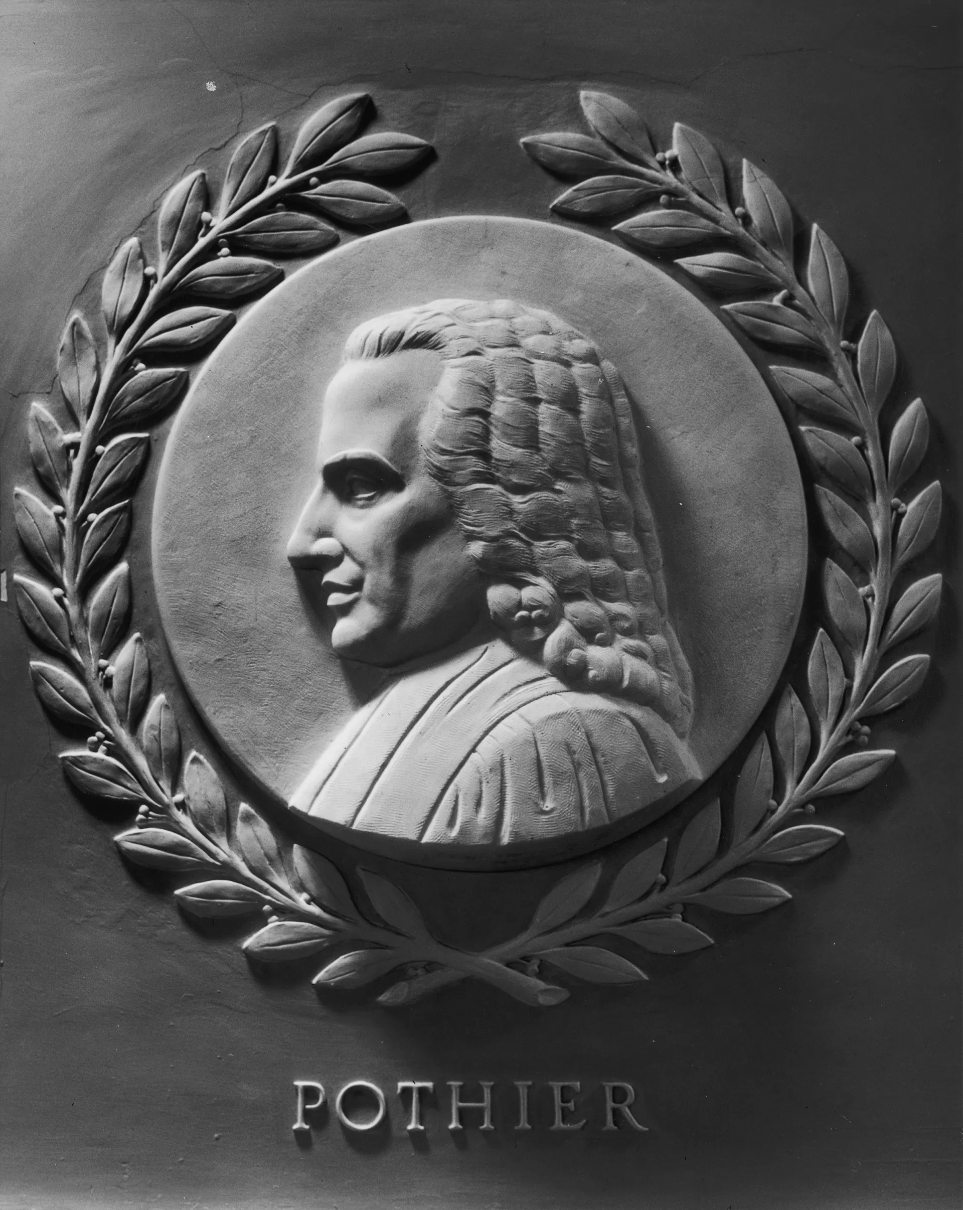 Relief portrait of Robert Joseph Pothier